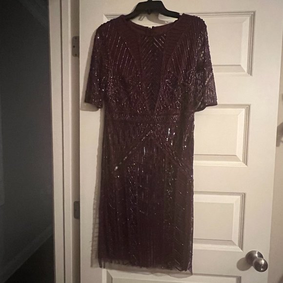 Adrianna Papell Women's Beaded Cocktail Dress - Picture 2 of 3